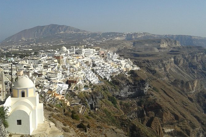 6 hours Private Full Santorini Highlights - Perivolos and Perissa, black sand underfoot