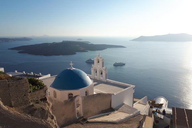 Amazing sightseeing in Santorini 2022 - Perivolos Beach and black volcanic sand