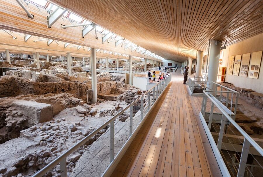Archaeological Bus Tour To Akrotiri Excavations & Red Beach - Price, pace, and who will like it