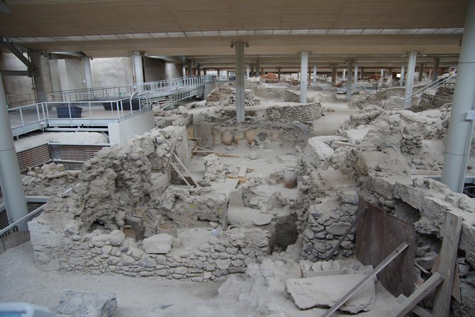 Archaeological Bus Tour to Akrotiri Excavations & Red Beach - Akrotiri is the day’s strongest historical stop