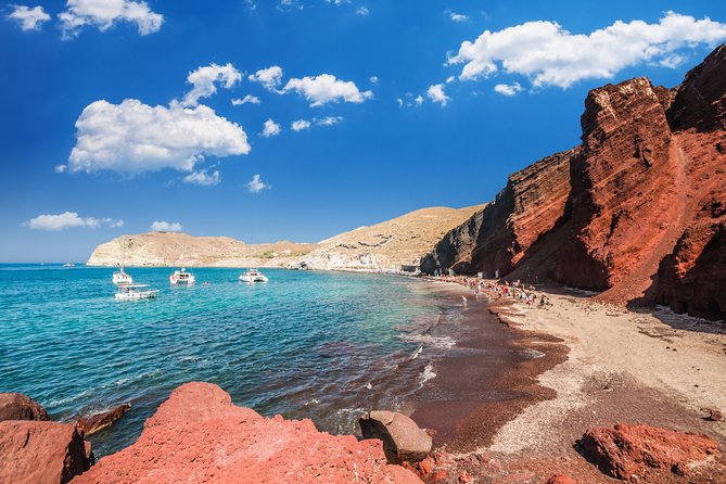 Archaeological Bus Tour to Akrotiri Excavations & Red Beach - Red Beach is more about the view than the walk