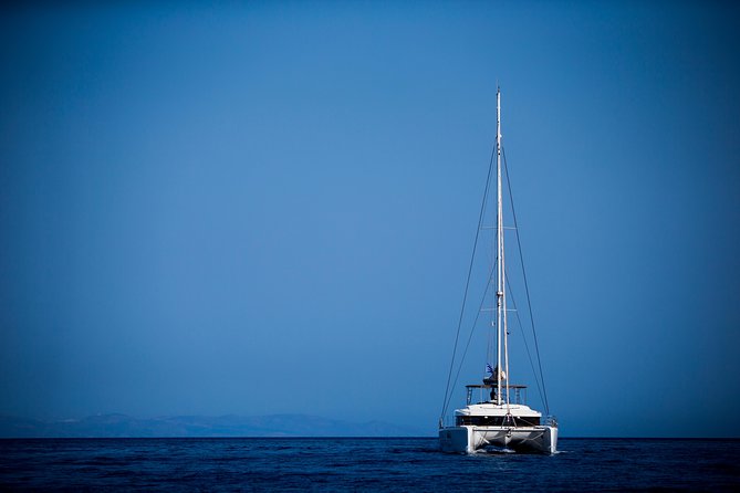 Beautiful Day Catamaran Caldera Cruise incl. Meal & Drinks - Why seeing Santorini from the sea matters