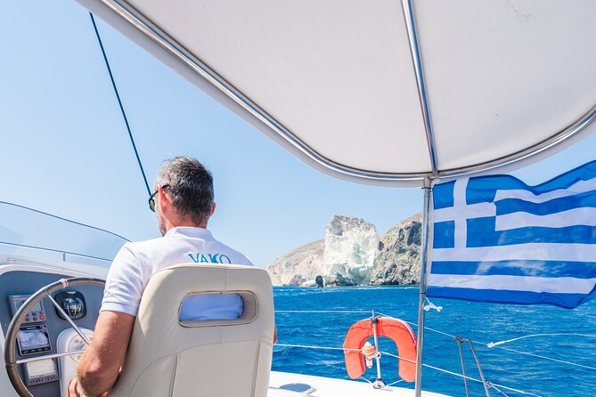 Best of Santorini Private Half-Day Catamaran Cruise with transfer and meal - Palea Kameni and the hot springs