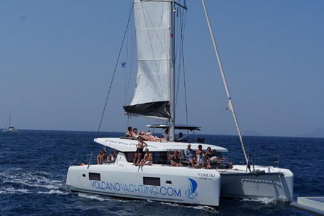 Caldera Cruise with Swim Stops, BBQ on board and drinks! - Sailing toward volcanic islands and hot springs