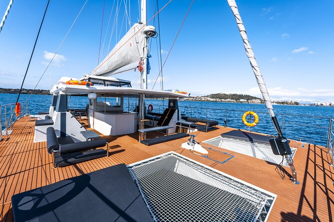 Comfort Max Catamaran Caldera Cruise with BBQ and Drinks - Indian Rock and the Venetian Lighthouse