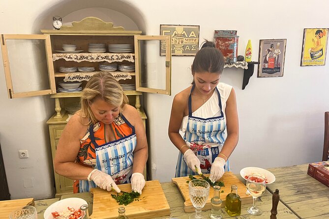 Cooking Class with Private Chef - prepare & enjoy local menu - Santorini garlic pasta for the main course