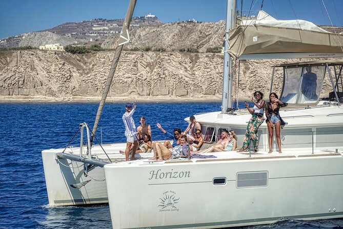 Deluxe Santorini Sailing with BBQ and Drinks Shared Tour - Palea Kameni brings you into the volcanic caldera