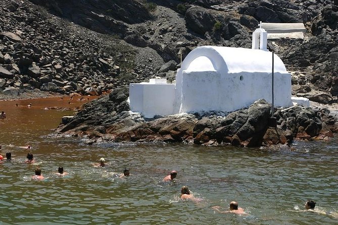 Early Season Experience: 3-hours Santorini Volcano and Hot Springs Trip - The boat ride gives Santorini a different shape
