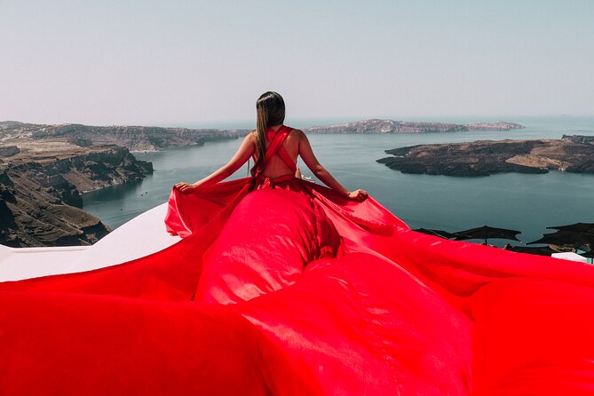 Exclusive Santorini Flying Dress Photoshoot with Pickup - Pickup, timing, and the real value at $169.38