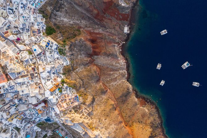 Experience Santorini Sunset by Helicopter - Fira from the caldera rim