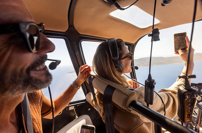 Experience Santorini Sunset by Helicopter - Imerovigli and Skaros Rock before returning