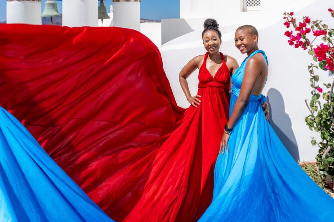 Flying Dress Experience -Private Santorini Photoshoot - Why movement matters more than a standard portrait