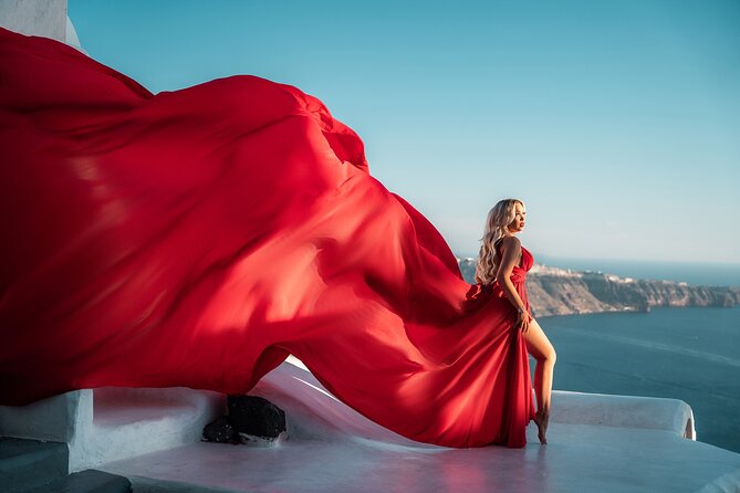 Flying Dress Express - Meeting at Aegean Restaurant in Imerovigli