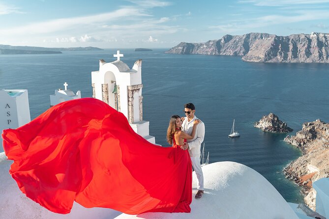 Flying Dress Photo © Photoshoot in Santorini: Express Package - A Santorini photo session built around the dress