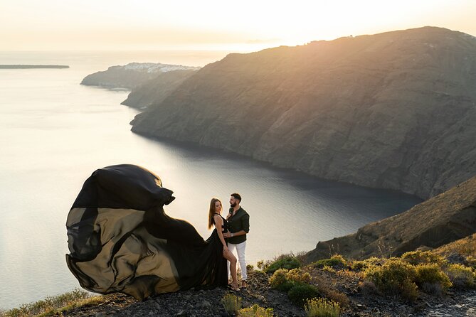 Flying Dress © Photoshoot in Santorini: Happy Birthday Package - One hour of photography in Imerovigli