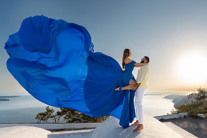 Flying Dress © Photoshoot in Santorini: Happy Birthday Package - From the Imerovigli meeting point to the first pose