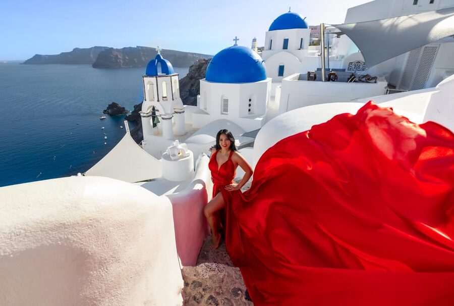 Flying Dress Photoshoot Santorini - Booking Details That Matter