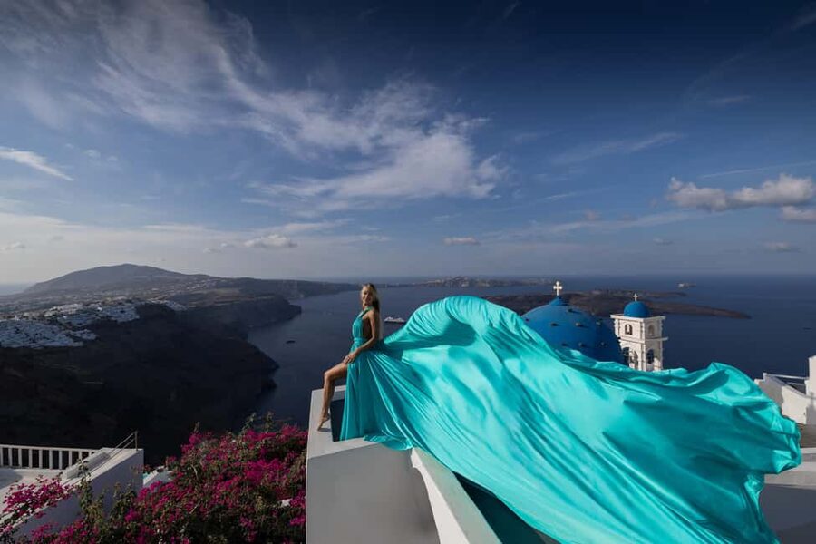 Flying Dress Photoshoot Santorini - What You Receive After the Shoot