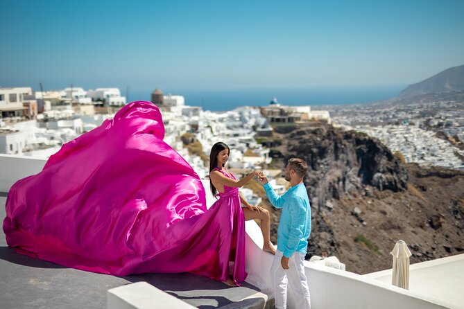 Flying Dress Photoshooting Santorini - What the photographer adds