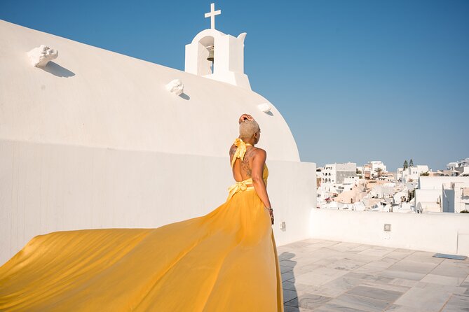 Flying Dress Private Photoshoot Santorini - Choosing the Flying Dress Color
