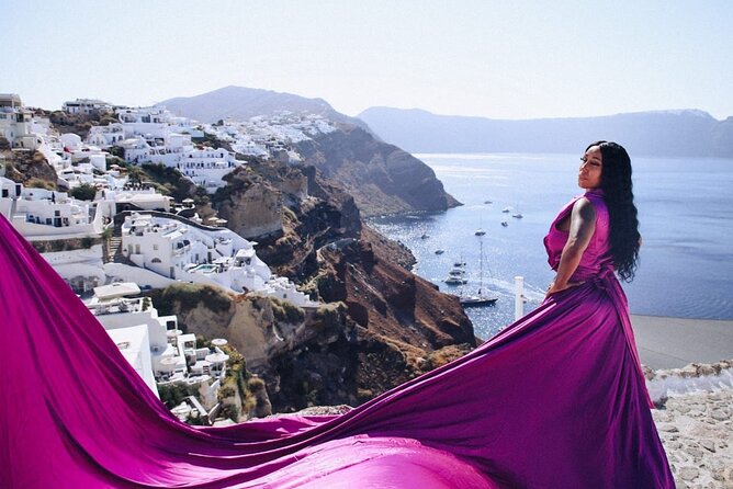 Flying Dress Private Photoshoot Santorini - How the One-Hour Photo Session Should Work