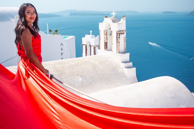 Flying Dress Santorini Photoshoot - What this Santorini photoshoot really is