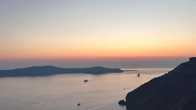 From Santorini: Volcano Cruise With Oia Sunset - Leaving Athinios Port for the Caldera
