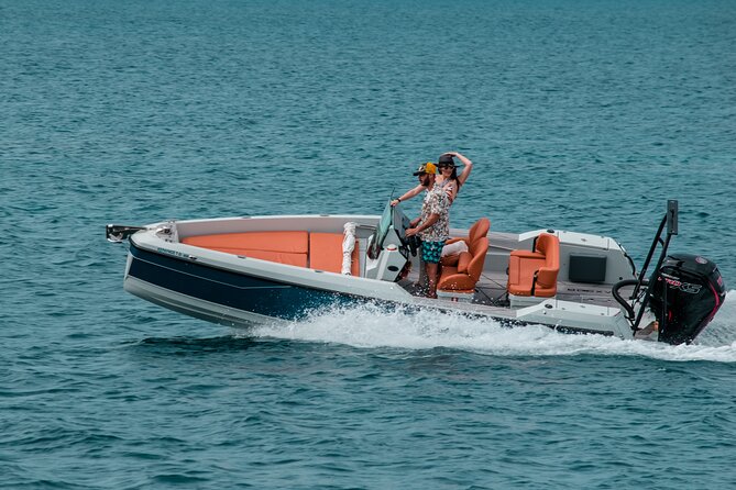 Full Day Rental in Santorini with Saxdor Luxury Boat - Swimming and snorkeling with the included gear