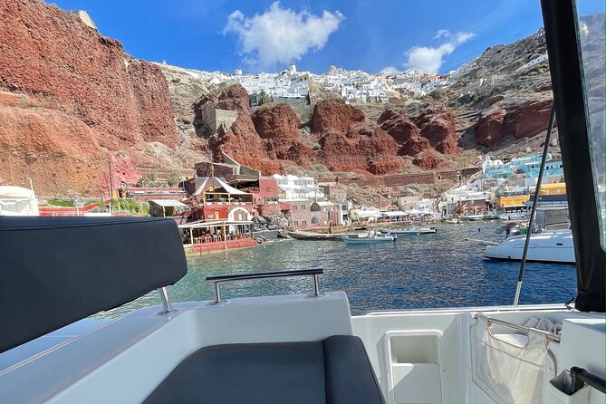 Half Day Premium Catamaran Cruise in Santorini including Oia - Thirassia is the most relaxed stop