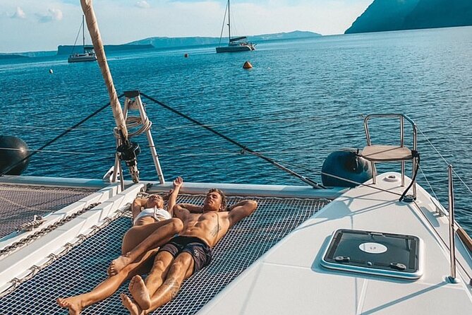 Half Day Premium Catamaran Cruise in Santorini including Oia - Sunset timing can change the whole day