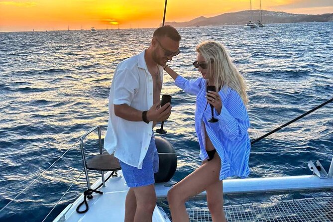 Half-Day Tailor-made Private Catamaran Cruise in Santorini - Passing the Akrotiri lighthouse