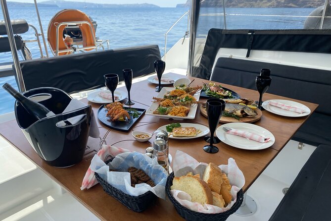 Half-Day Tailor-made Private Catamaran Cruise in Santorini - The Santorini volcano: a short look at the source of the drama