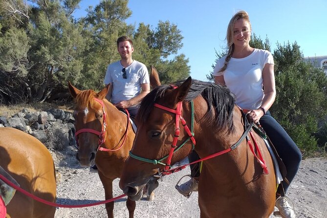 Horse Riding: Explore Secret Thera - Riding through the village lanes