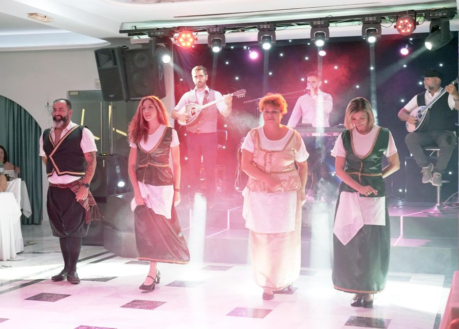 Kamari: Greek Show, Buffet Dinner, and Drinks at Dimitris - The 9 p.m. show: bouzouki, costumes, and Greek steps