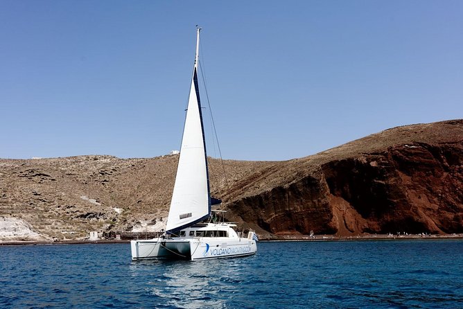 Luxury Caldera Cruise with a rich BBQ meal and drinks! - Santorini’s caldera from the water