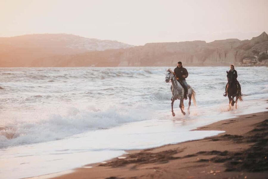 Megalochori: Horseback Riding Tour for Experienced Riders - Eros Beach and the black-sand gallop