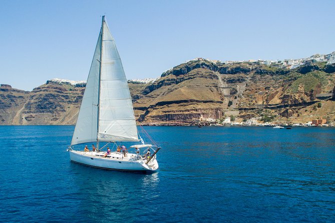 Morning Caldera Sailing Cruise - Lunch on deck with seafood and Greek wine