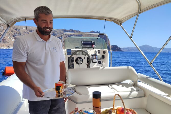 Morning or Afternoon 3hour Private boat Tour in Santorini - Santorini from the water, not just the cliff top