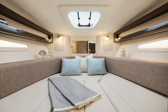 Motor Yacht (2020)Luxury Private Cruise Around Santorini - Nea Kameni offers volcanic scenery and a warm-water swim