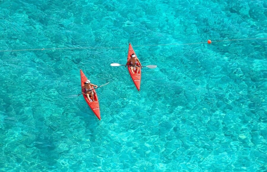 Perissa: Santorini Jet Skiing, Tubing, and Kayaking Package - Three ways to get on the water at Perissa