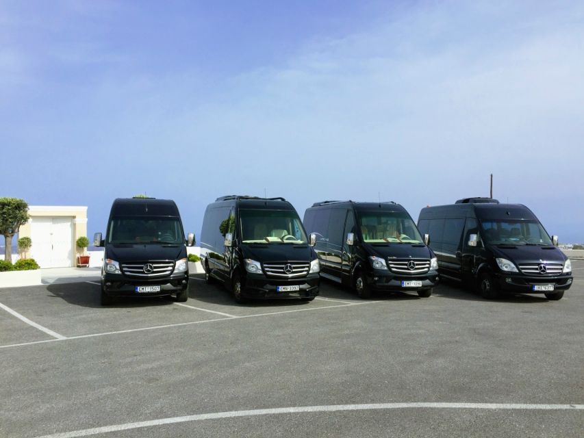 Private Group Visit to Akrotiri & 3 Wineries with Tastings - What the private minivan adds