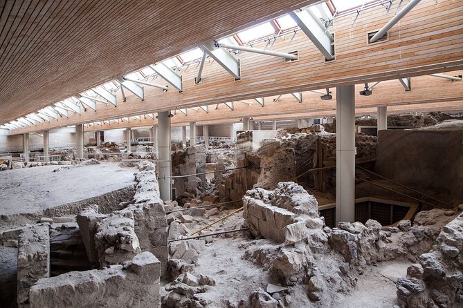Private Guided Tour of Akrotiri Excavations in Santorini - Frescoes, religion, and ideas in color
