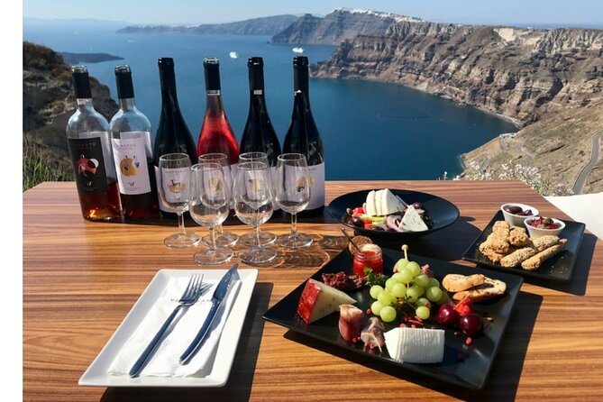 Private Santorinian Wine Tour - Art Space, wine inside a former rock-cut cellar