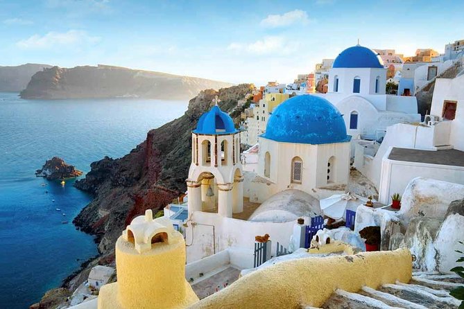 Private Tour Santorini best Attractions - Firostefani and the blue-domed church photo