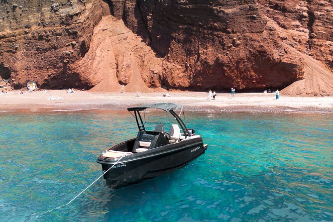 Rent a SpeedBoat in Santorini with License or Skippered - Leaving Vlichada and getting your bearings