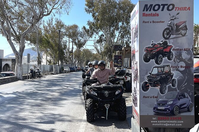 Rent an ATV Santorini - Starting in Thira with the keys in your hand