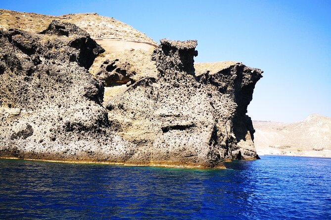 Sailsational Luxury Santorini Catamaran Sunset Cruise with Dinner - Swimming and dinner at Mesa Pigadia