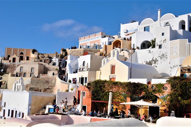 Santorini 5 Hour Private Oia Tour & Lunch/Dinner at a Local Farm - Oia’s main street and the caldera view