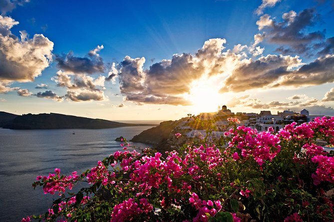 Santorini: 6hr Private Tour with Olive Oil, Beer or Wine Tasting - Firostefani delivers the classic blue-dome photo