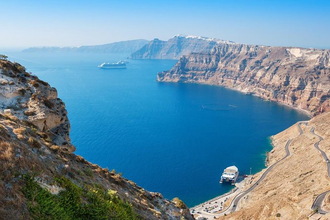 Santorini 8-Hour Private Tour with Hotel & Cruise Port Pickup - Mount Prophet Elias and the island from above